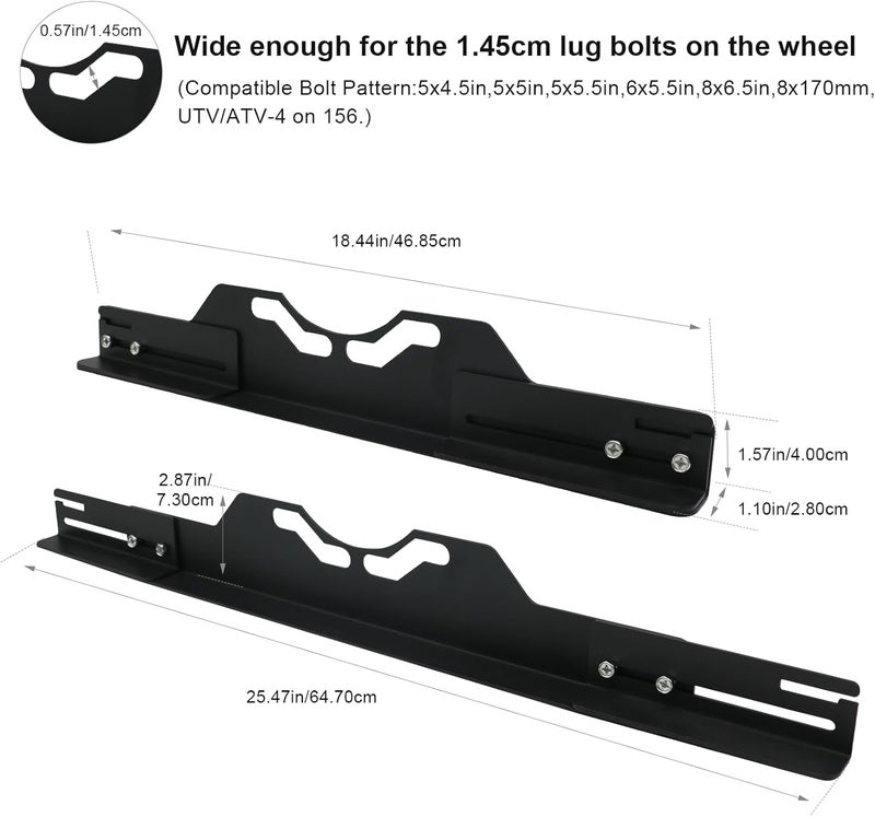 CHGJ Wheel Alignment Tool with Tape Measures,Heavy Duty Toe Alignment Tool Plates,Car Front End Alignment Tool, Fast & Accurate Car Alignment Tool Kit (Black) - Image 4